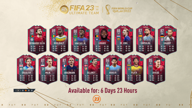 Date and list of players for the FUT World Cup event on FIFA 23