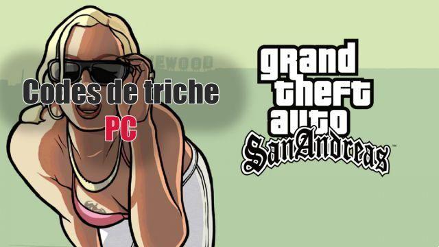 GTA San Andreas: Códigos de truques para PC, truques e truques