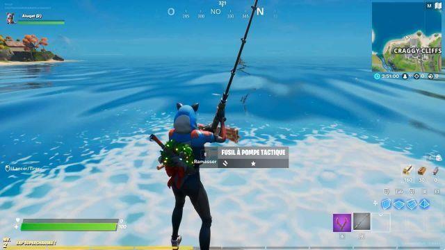 Fortnite: Catch a weapon with a fishing rod, challenge A New World season 11, Chapter 2 Season 1