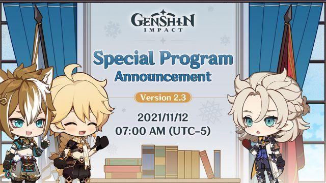 Genshin Impact Patch 2.6 é revelado ao vivo em 18 de março