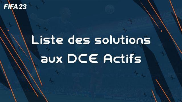 FIFA 23, solution and list of active DCEs on FUT